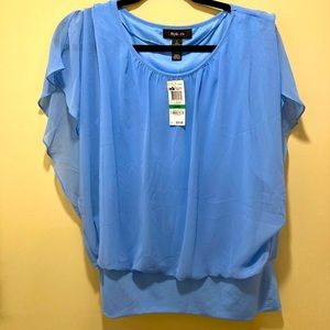 Style & Co. blue blouse Size L